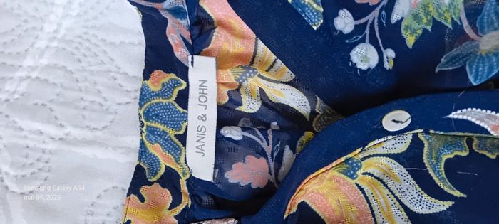Blouse en voile motif floral coloré marine femme XXL janis & john - photo numéro 14