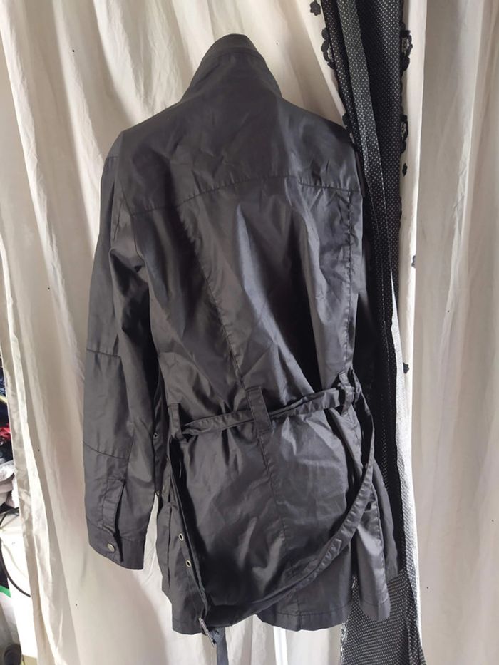 Veste longue noire effet huilé - photo numéro 7