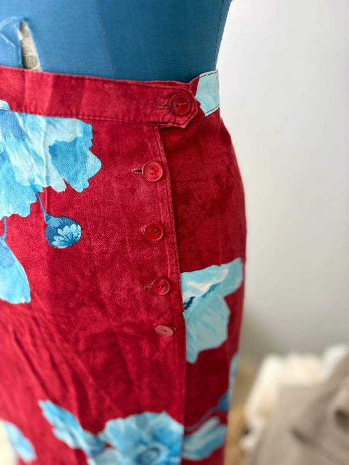 Jupe fleuri Tahiti - fluide - taille 36/38 - en très bon état 100% viscose - photo numéro 2