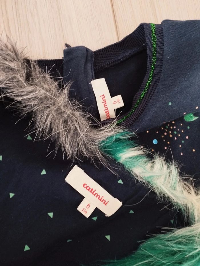 Ensemble catimini 6 ans robe et gilet fourrure - photo numéro 4