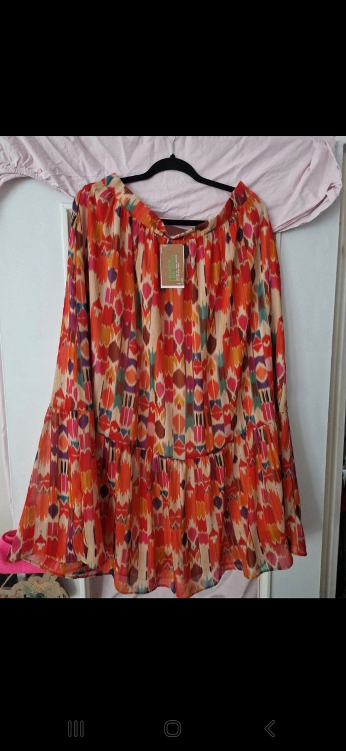 Jupe fluide colorée Promod – T. 46 – Neuve avec étiquette