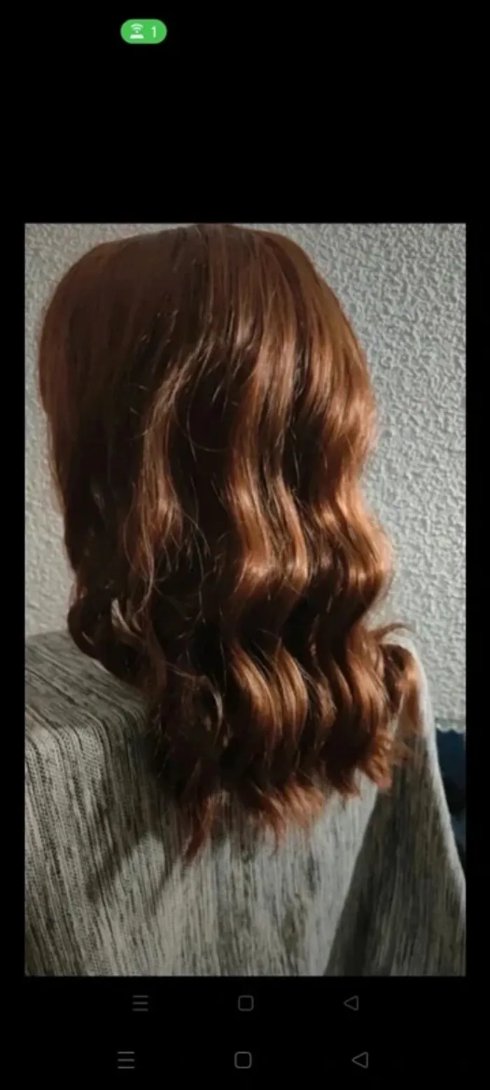💯 Soldes 💯 Perruque Naturelle Châtain Soyeux Luxe - photo numéro 9
