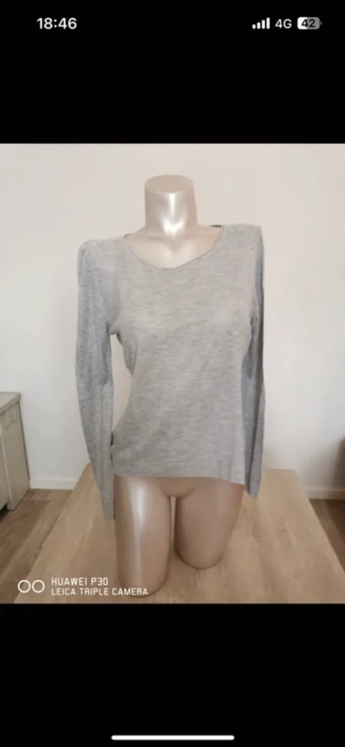 Pull camaïeu gris