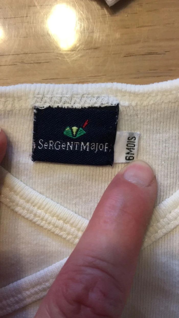 Lot de 2 bodies manches longues garçon sergent major 6 mois - photo numéro 4