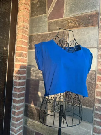 T-shirt court bleu Jennyfer Taille M / 38