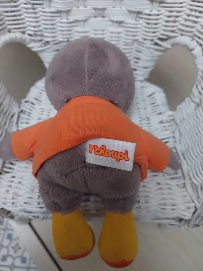 Tchoupi - peluche t-shirt orange - photo numéro 3
