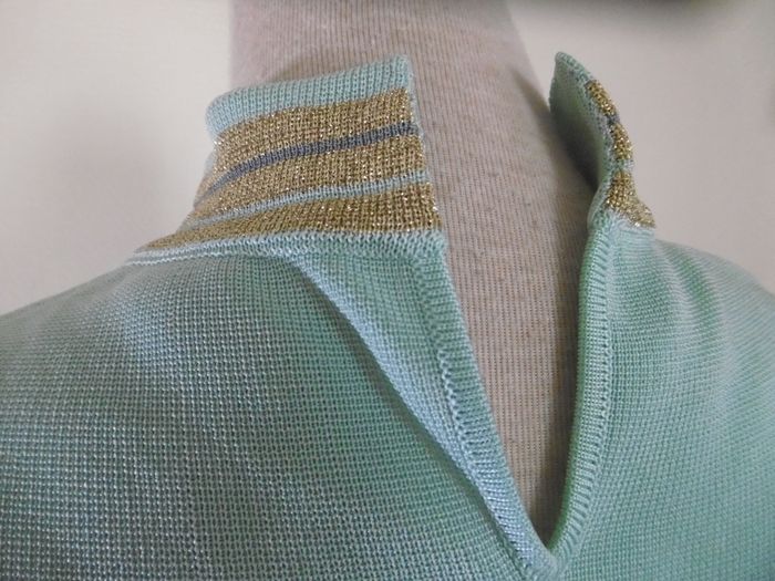 tunique robe vintage années 70 en jersey T 40 - photo numéro 5