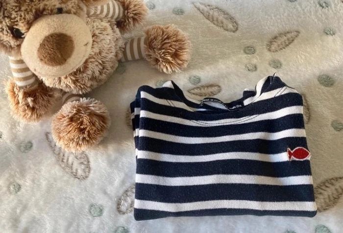 Pull fin bébé garçon 12 mois - photo numéro 2