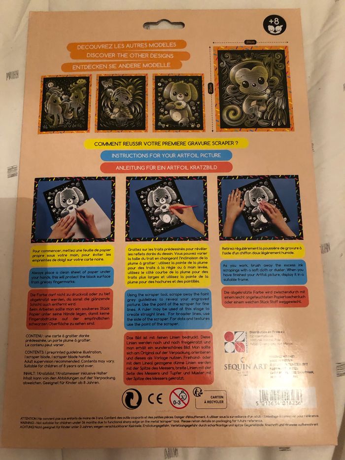 Carte à gratter singe - photo numéro 2