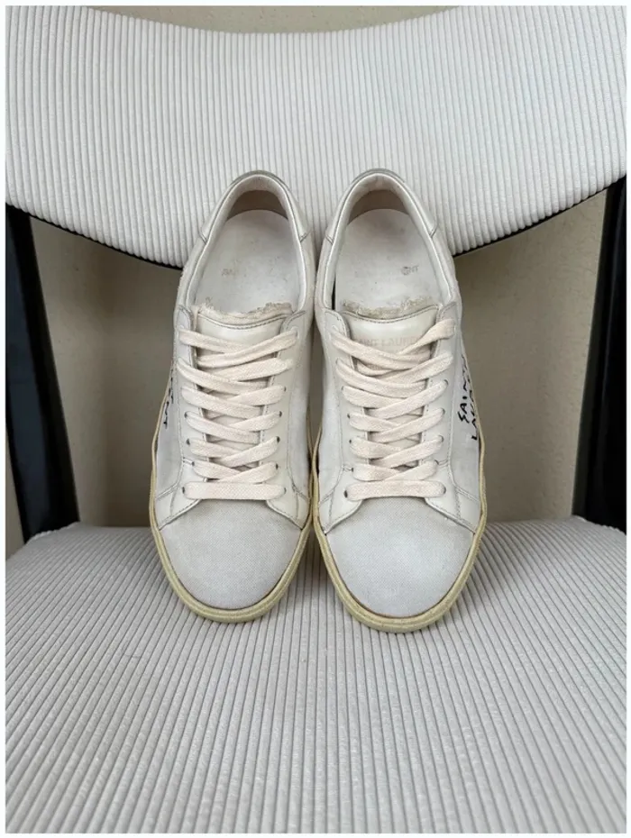 Baskets Saint Laurent blanches 38 bon état - photo numéro 4