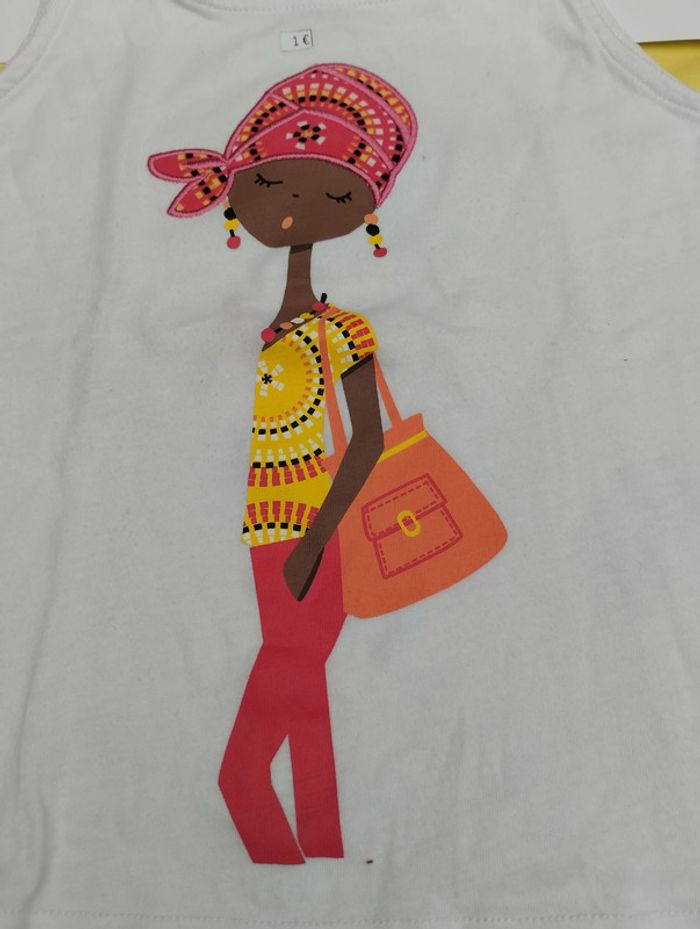 Débardeur blanc 4 ans fille - photo numéro 2