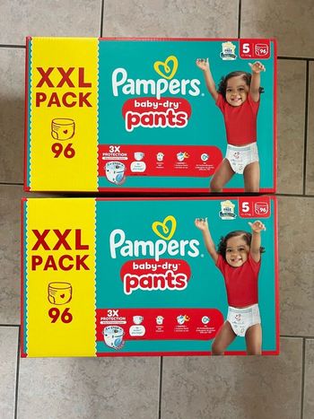 2 cartons taille 5 Pampers baby dry Pants 