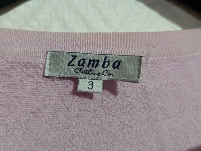 Gilet rose pâle ajouré zamba taille 3 - photo numéro 7