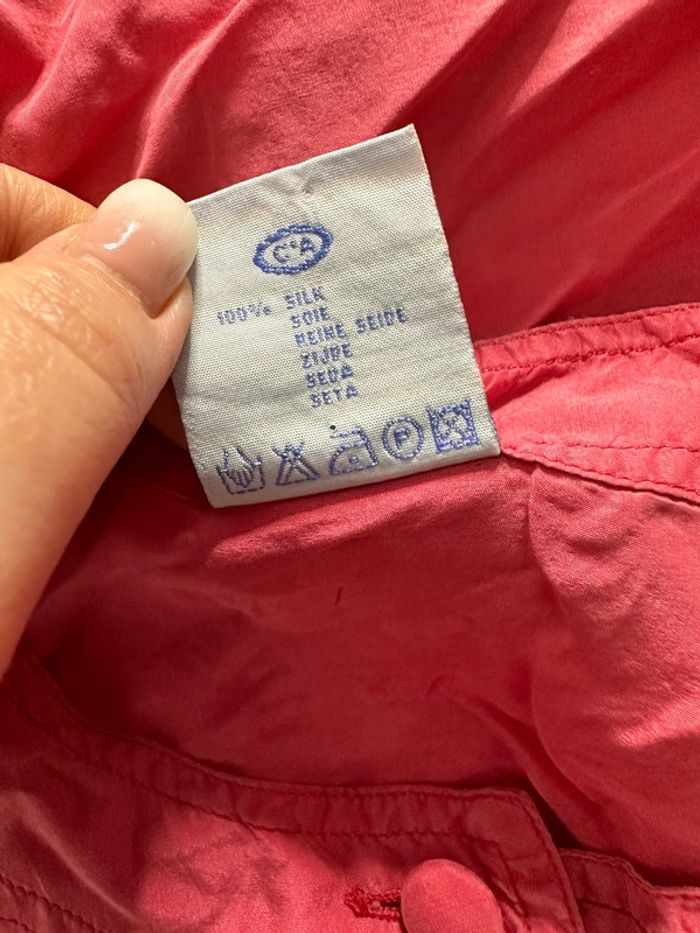Blouse rose en soie C&A T38 - photo numéro 7