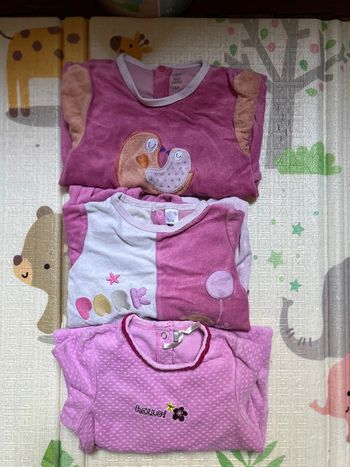 Lot de 3 pyjamas velours hiver