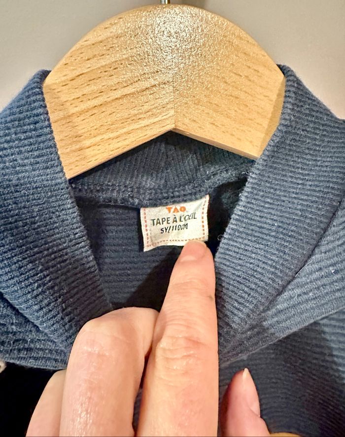 💜 Pull col montant noir & moutarde tape à l’œil taille 5 ans 💜 - photo numéro 3