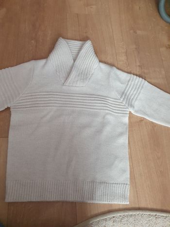 Pull blanc garçon