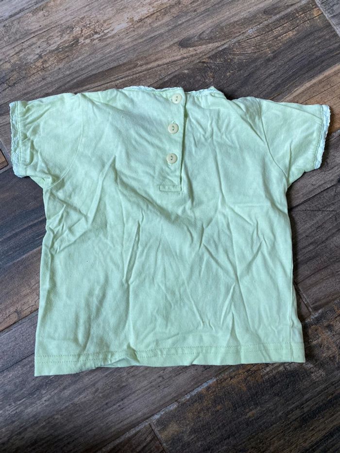 T-Shirt vert fille 12 mois - photo numéro 3