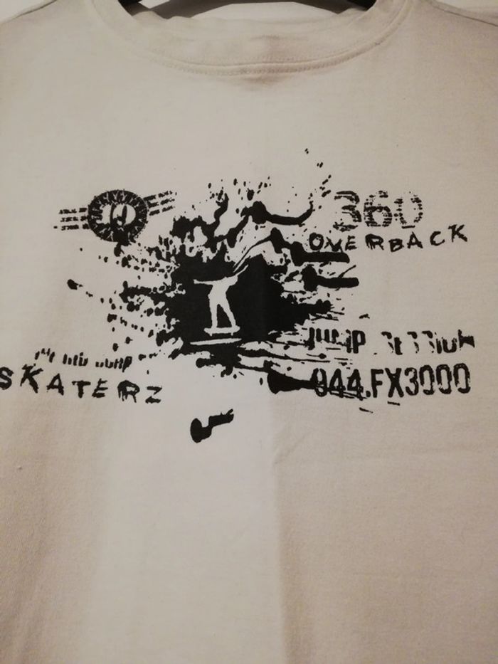 Tee-shirt blanc skate 8 ans - photo numéro 4