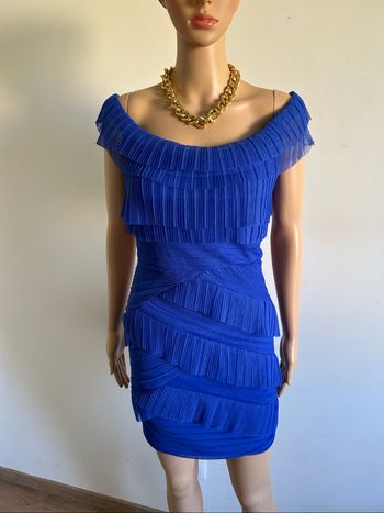 Robe bleue neuve avec volants Morgan taille S (valeur 85€) fermeture cassée