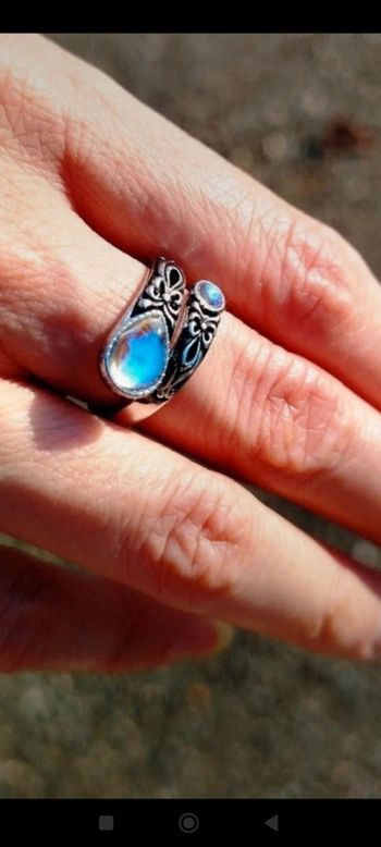 Bague Élégance Lunaire 🌜 Argent Massif & Pierre de Lune Envoûtante