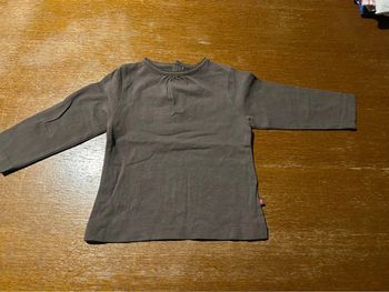 T-shirt manche longue marron