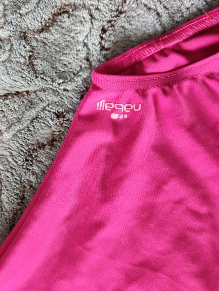 Maillot de bain rose fluo Nabaiji une pièce pour enfant - photo numéro 4
