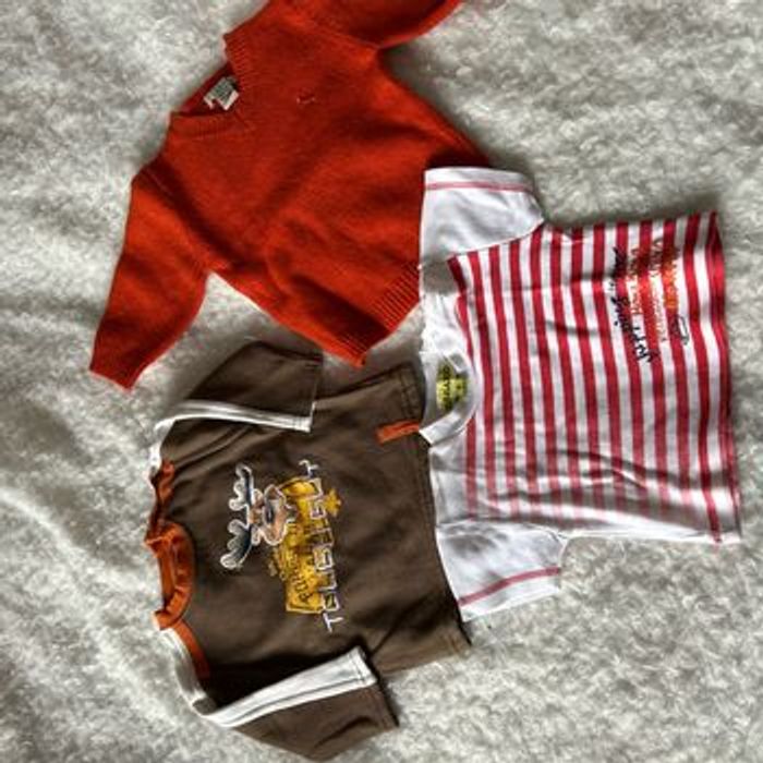 3 articles 9 mois pull tee-shirts