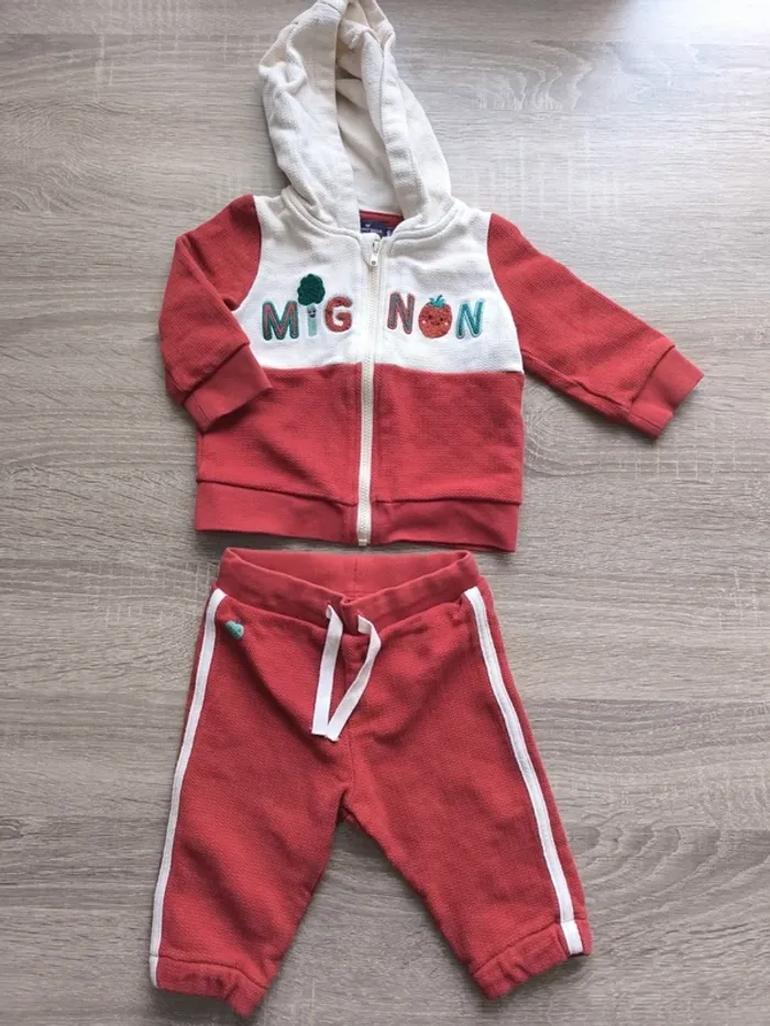 Ensemble jogging 6 mois légumes mignon sergent major