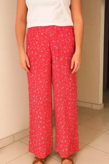 Pantalon à fleurs