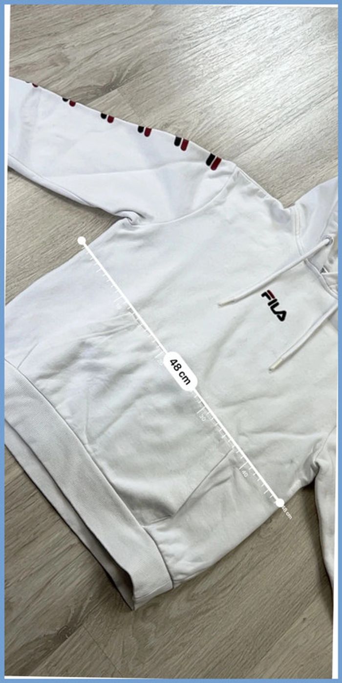 Sweat à capuche Fila Blanc Taille XS - photo numéro 4