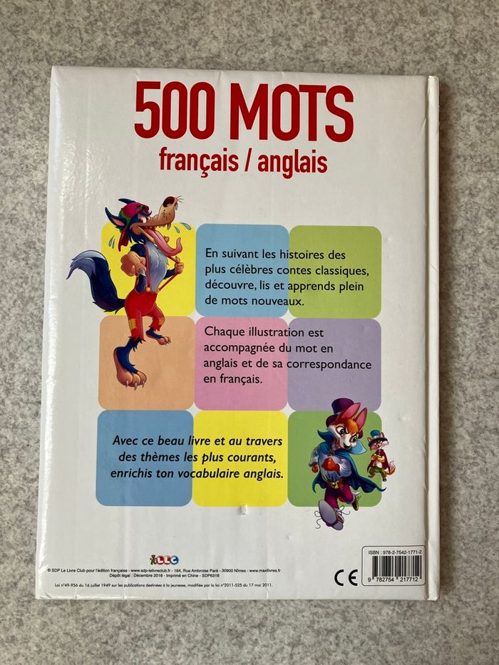 500 mots français / anglais illustrés (3€) - photo numéro 2