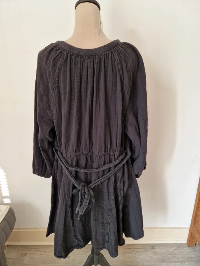 Robe manche longue coton noir kiabi taille 54 - photo numéro 4