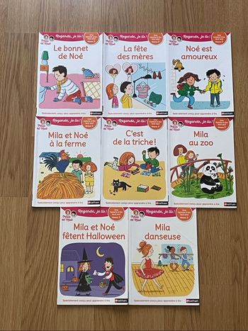 Lot 8 livres apprentissage lecture Regarde je lis avec Mila et Noé CP niveau 2