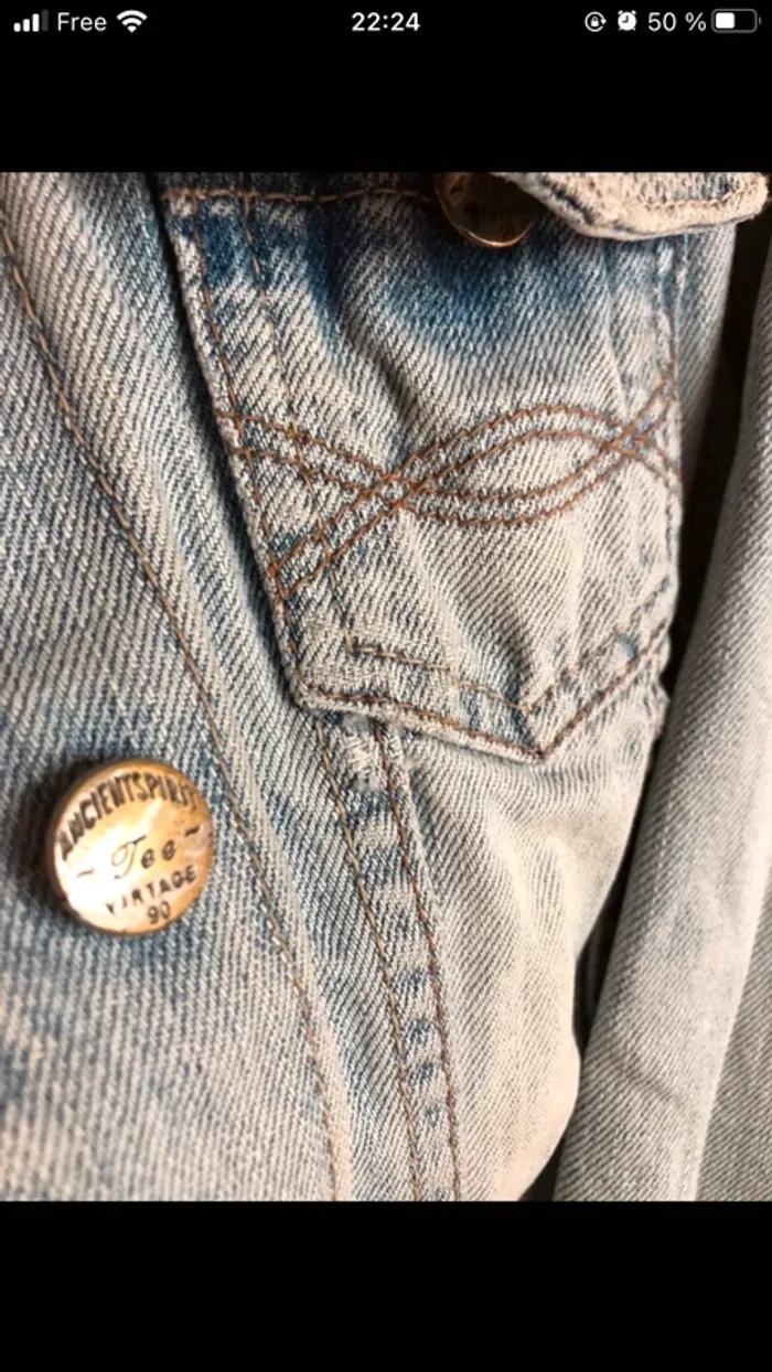 Veste en jean femme (bleu clair), M / 38 / 10 - photo numéro 4