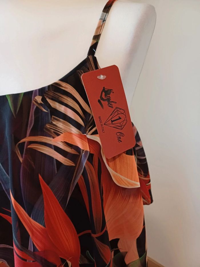 Robe fluide à motifs Number One taille S 36 - photo numéro 3