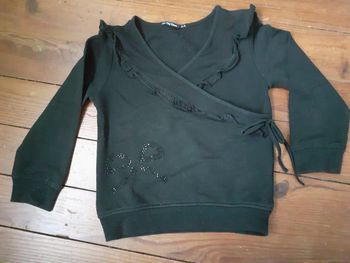 Sweet noir effet cache cœur motif nœud en strass noir