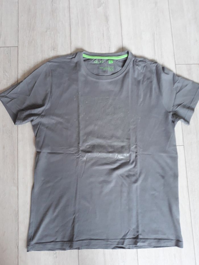 T-shirt gris clair Celio