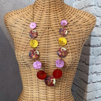 Collier vintage | boutons | multicolore 🌿