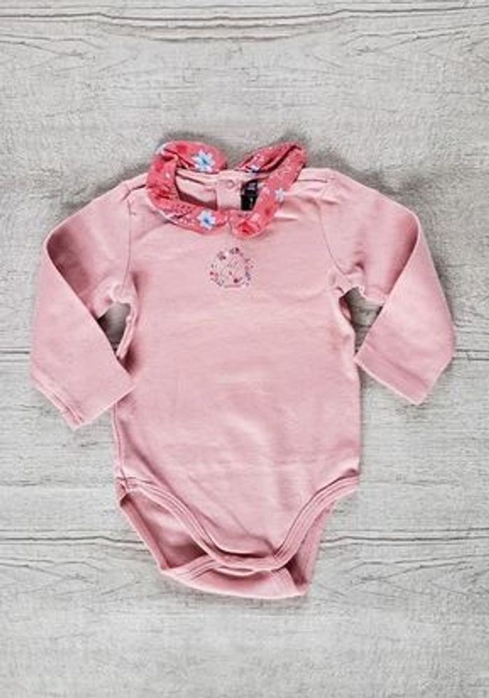 Body fille 6 mois rose Sergent Majo