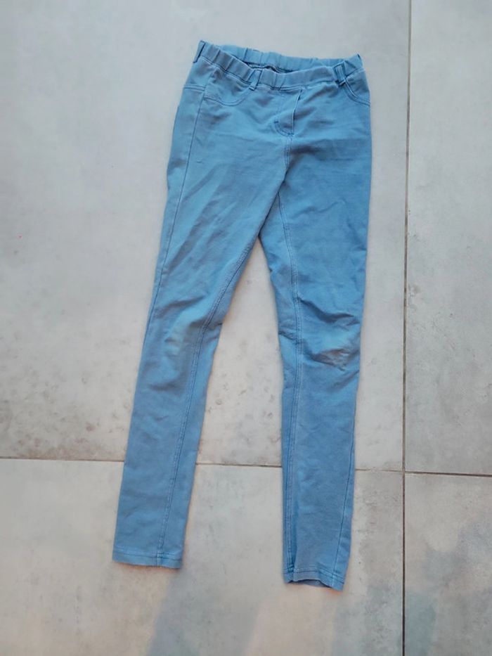 Leggings taille 10 ans bleu jean - photo numéro 2