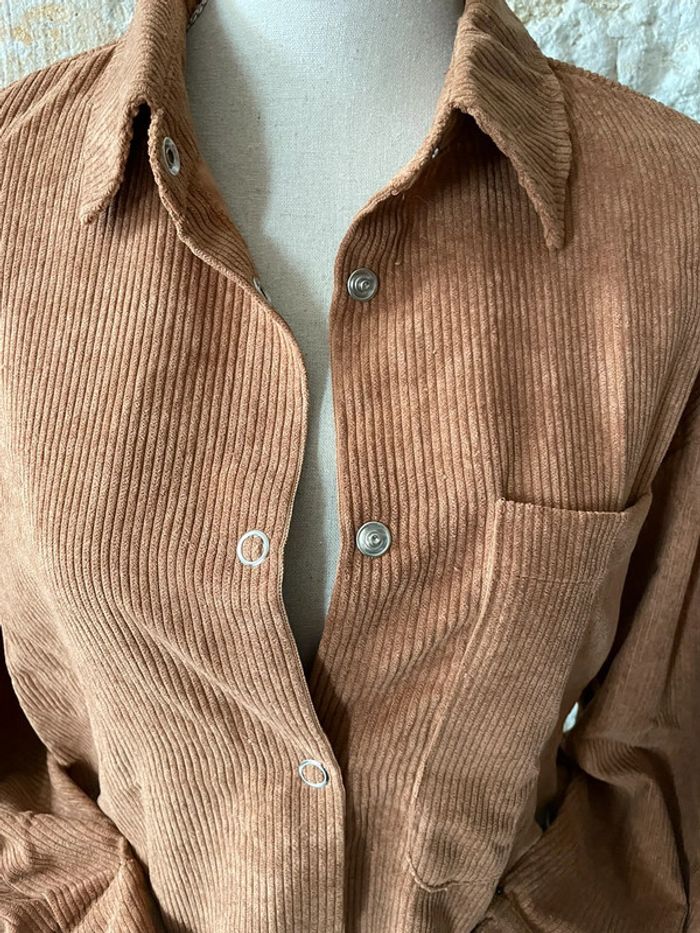 Veste chemise côtelé printemps femme - photo numéro 2