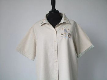 Chemise beige vintage pompe à eau 44 TBE