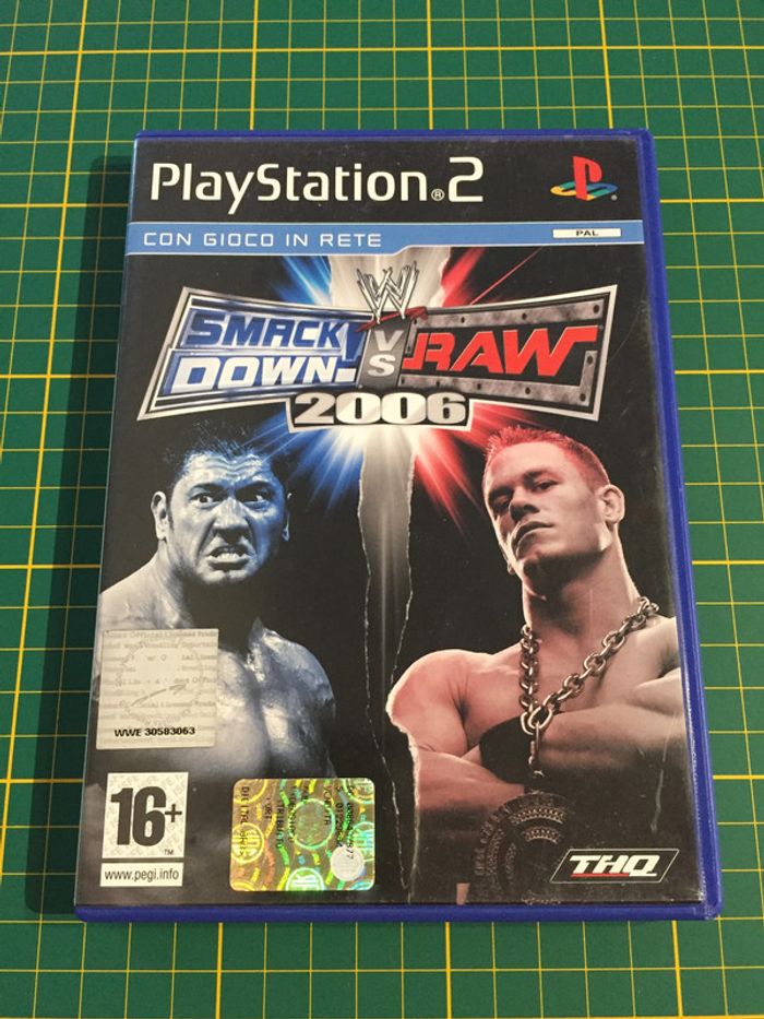 Boite seule italienne Smack Down vs Raw 2006 console de jeux PlayStation 2 ps2 #A59