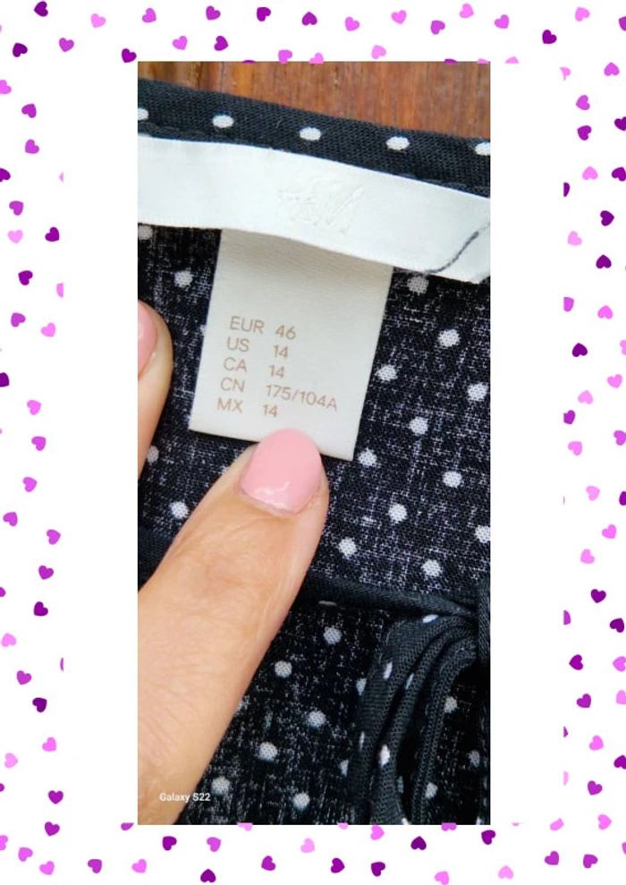 Haut H&M taille 46 noir pois blanc - photo numéro 4