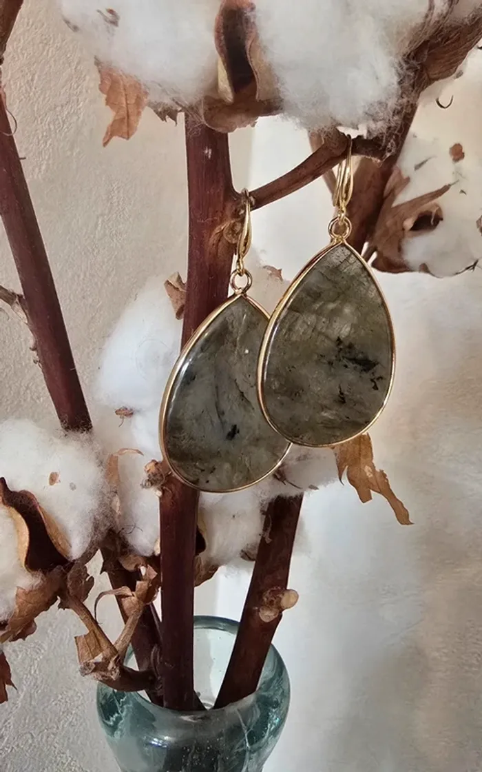 Boucles d'oreilles Labradorite - photo numéro 2