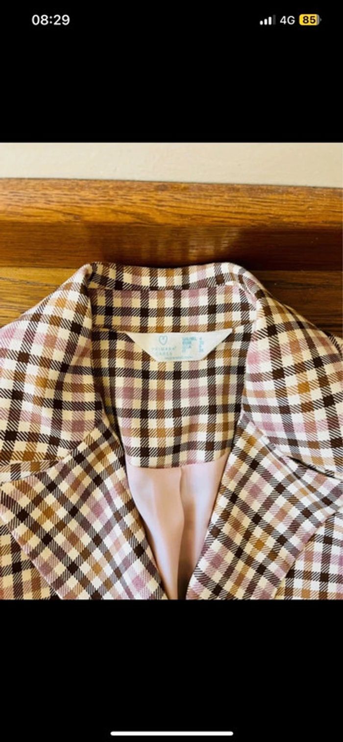 Sublime veste primark taille 32 à motif petit carreaux Vichy neuf - photo numéro 4