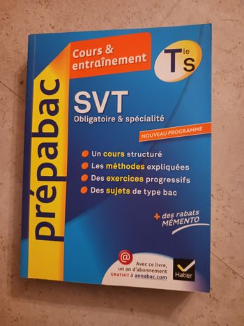 livre prépabac SVT Tle S