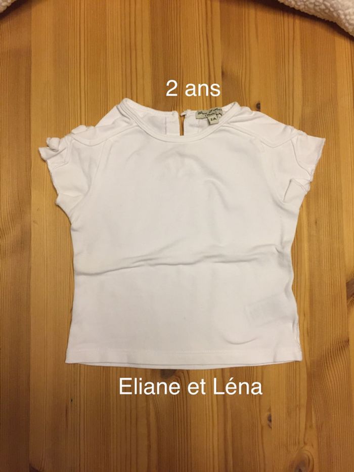 Tee shirt blanc Eliane et Léna