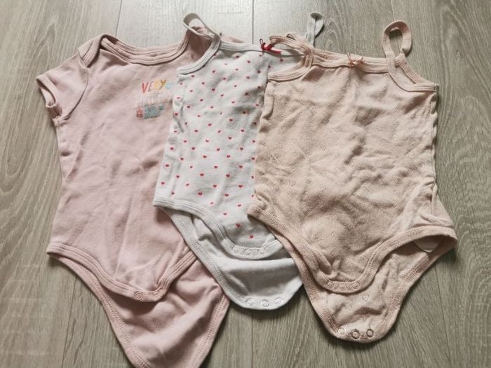 Lot de 3 bodies manches courtes verbaudet 18 mois